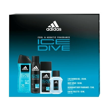 Adidas Ice Dive - Eau De Toilette 50 Ml, Shower Gel 250 Ml, Spray Deodorant 150 Ml, Deodorant With Spray 75 Ml adidas