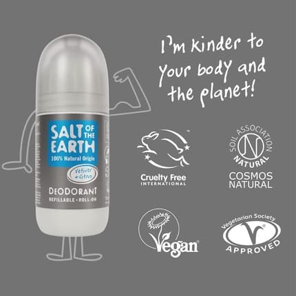 Salt Of The Earth Vetiver & Citrus Deo Rollon Refillable Natural Deodorant Déodorant (Déo) Mixte 75ml