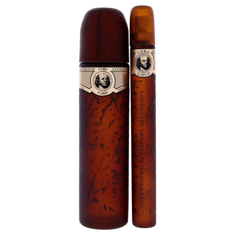 Cuba Gold 2 Piece Gift Set Brown Eau de Toilette 3.3oz pour homme