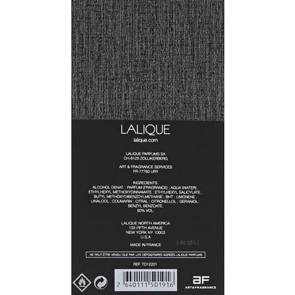 Lalique Zamak 3.3 Fluid Ounce Eau de Parfum Unisex
