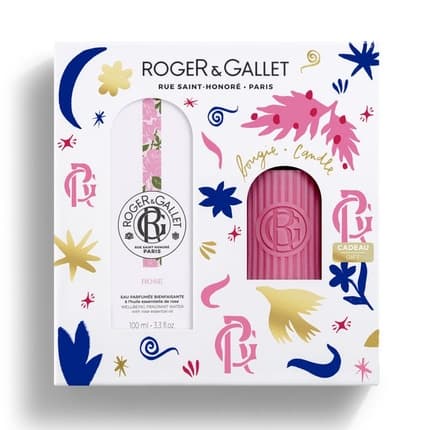 Roger & Gallet Gift Set - Rose - Beneficial Rose + Free Scented Candle Coffret (Coffret) Mixte 100ml