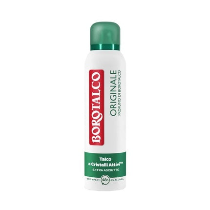 BOROTALCO Originale Extra Dry Deodorant Spray with Talcum Powder Scent 150ml Borotalco