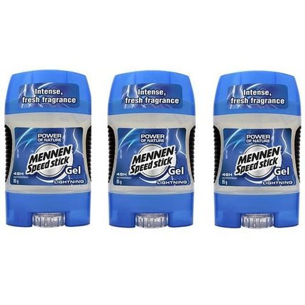 Lightning Mennen Speed Stick Gel Deodorant Antiperspirant 85g - Pack of 3 Speed Stick