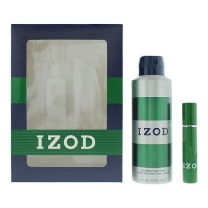 Izod Green 2 Piece Gift Set Eau de Toilette 15ml Body Spray 200ml for Men Izod