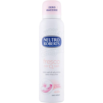 Neutro Roberts Fresco Rosa Spray Deodorant with Monoi and Freesia 150ml Italian Gourmet E.R