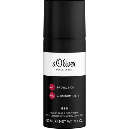 s.Oliver Black Label Men Deodorant & Bodyspray 150ml Can S.Oliver