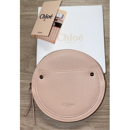 Chloé Round Clutch Pouch - Beige Loght Pink / Blush