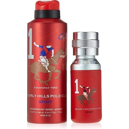 Beverly Hills Polo Club Sport 2 Piece Gift Set: and Deodorant Coffret (Coffret) Mixte 50ml