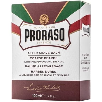 Proraso Red After Shave Balm Nourishing Aftershave Balm With Sandalwood Fragrance (Fragrance) Mixte 100ml