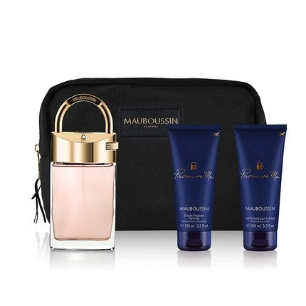 Mauboussin Prestige 2022 Promise Me Eau de Parfum 90ml Avec Shower Gel, Body Lotion and Toiletry Bag Mauboussin