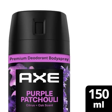 Axe/Lynx Axe Fine Fragrance Collection Premium Bodyspray Purple Patchouli Deodorant without Aluminum for 72 Hours Freshness Déodorant (Déo) Mixte 150ml