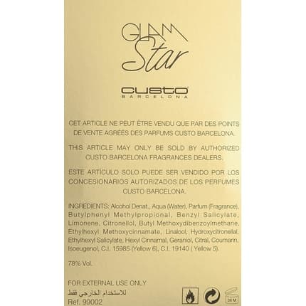 Custo Barcelona Glam Star Eau de Toilette (EDT) Mixte 30ml