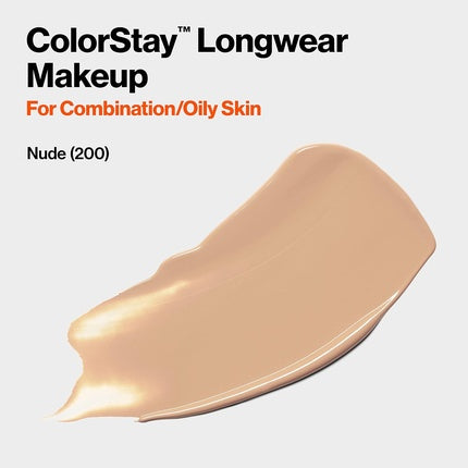 Revlon ColorStay Liquid Foundation for Combination & Oily Skin SPF 15 Medium-Full Coverage with Matte Finish 1.0oz Nude