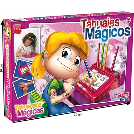 Falomir 11532 Magic Girl Tattoos Set Pink Magic Tattoos