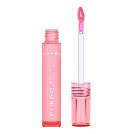 Lamel All in One Lip Tinted Plumping Oil Peachy N.401 Long-lasting Moisturizing Color
