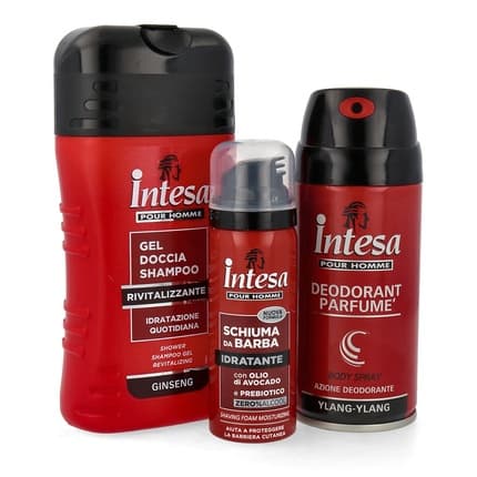 Targeted Intesa Homme Extreme Gift Set Deodorant + Shower Gel + Shaving Foam Bracelet pour homme