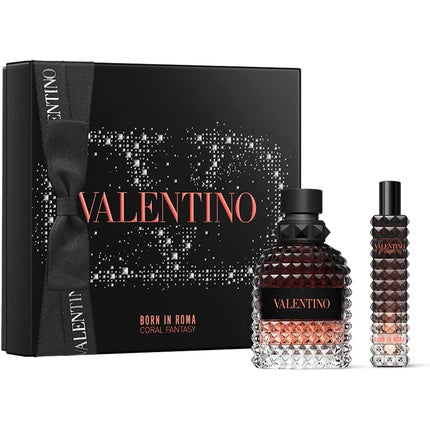 Valentino Born in Roma Uomo Coral Set 50ml Eau de Toilette Spray + 15ml Mini