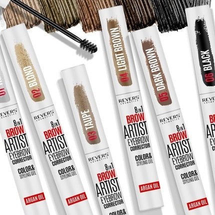 8in1 Long - Lasting Brow Artist Corrector & Styling Gel Black Brown - Maison des fragrances