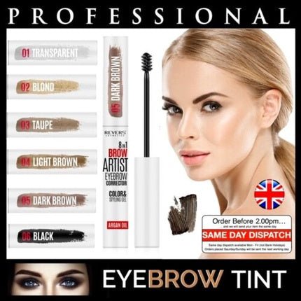 8in1 Long - Lasting Brow Artist Corrector & Styling Gel Black Brown - Maison des fragrances