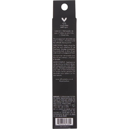 e.l.f. No Budge Retractable Eyeliner Creamy Ultra-Pigmented Waterproof Creates Bold Defined Lines Black 0.006 Oz