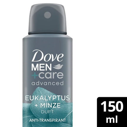 Dove Men+Care Advanced Deodorant Spray Eucalyptus + Mint Antiperspirant Protects 72 Hours Against Body Odor and Sweat 150ml Dove