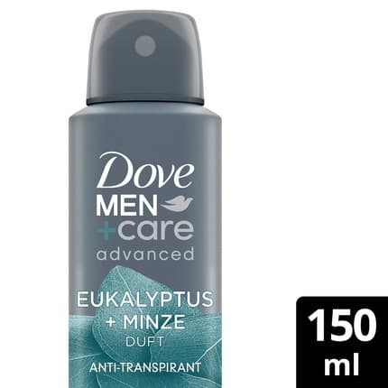 Dove +Care Advanced Deodorant Eucalyptus + Mint Antiperspirant Protects 72 Hours Against Body Odor and Sweat Déodorant (Déo) Homme 150ml