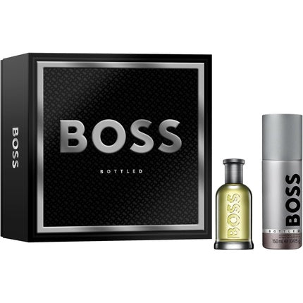 BOSS Men's BOSS Bottled Festive Gift Set 50ml Eau de Toilette and 150ml Men’s Spray Deodorant Hugo Boss