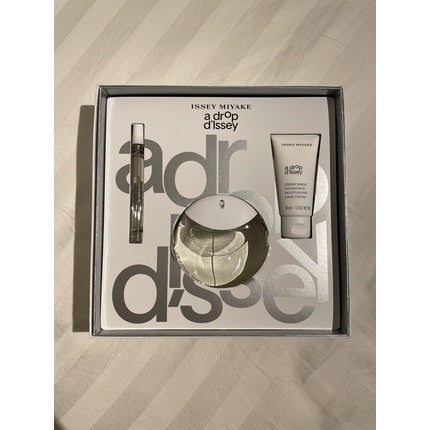 Issey Miyake A Drop D'Issey Coffret 90ml Eau De Parfum spray + 50ml Moisturising Hand Cream + 10ml Eau De Parfum Purse Spray Issey Miyake