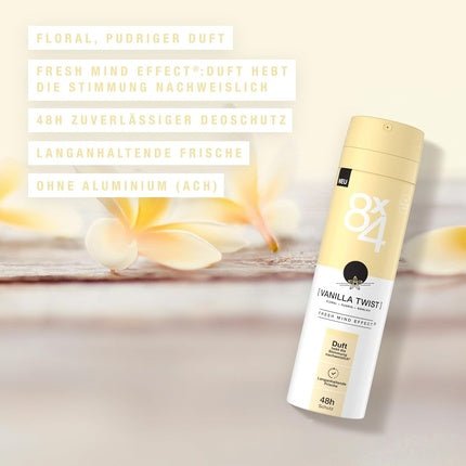 8x4 Vanilla Twist Deodorant with Powdery Vanilla Unisexe - Maison des fragrances