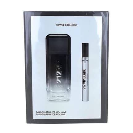 Carolina Herrera 212 VIP Black Travel Set For Men Eau De Parfume Spray