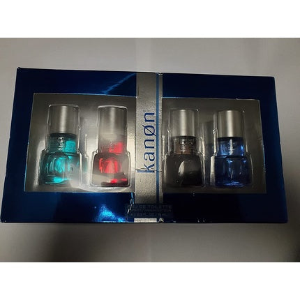 Kanon Sport Eau De Toilette 4 Piece Set - Acqua, Red, Black & Blue Kanon