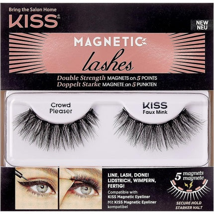 KISS Magnetic Lash Collection Crowd Pleaser False Eyelashes with 5 Double Strength Magnets
