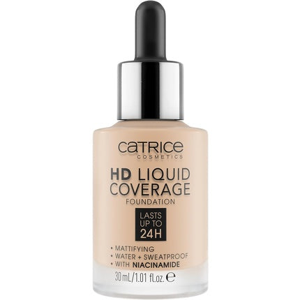 Catrice HD Liquid Coverage Foundation No. 010 Nude Long-Lasting Matte - Catrice