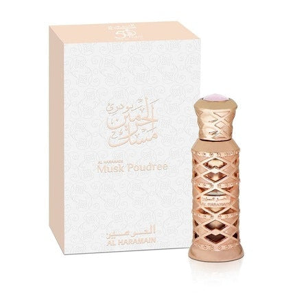 Al-Haramain Musk Poudree Parfum  Oil Eau de parfum  Unisex 0.4 Fl oz, 1oz équivaut à 30ml Al-Haramain