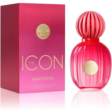 Antonio Banderas The Icon Woman Eau De Perfume for Women Long Lasting Elegant Sophisticated and Sensual Scent Vanilla Floral and Fruity Notes Ideal for Special Events 50ml Maison des fragrances