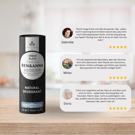 Ben and Anna Ben & Anna Deostick Urban Black Push Up Carton Déodorant (Déo) Mixte