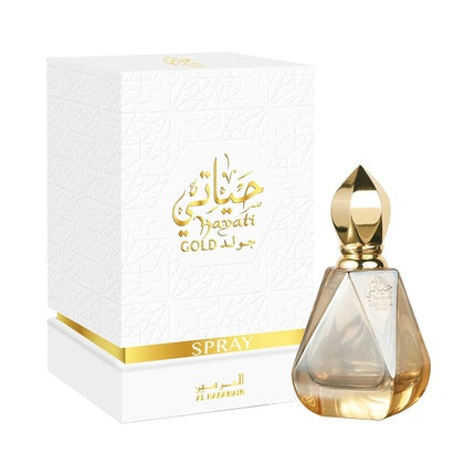 Al Haramain Hayati Gold Perfume for Women and Men Timeless Allure Sweet Perfume with Vanilla Musk and Tolu Balsam Notes 3.33 oz EDP Spray Al Haramain