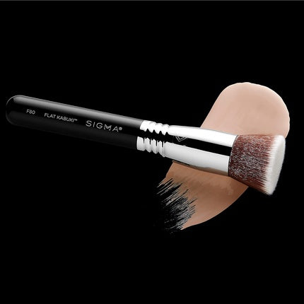 Sigma Flat Top Synthetic Kabuki SS197/F80 Black Cosmetic Brush