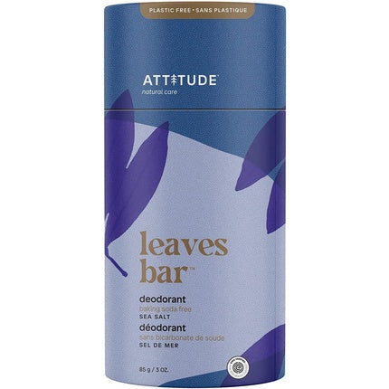 ATTITUDE Baking-Soda Free Deodorant EWG Verified Vegan and Plastic-free Body Care 85g Sea Salt Attitude