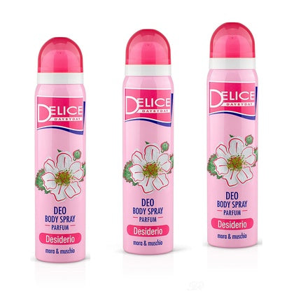 DELICE DESIDERIO Musk and Blackberry Body Spray Deodorant 100ml Delice