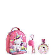 Cartoon Ep Line Cartoon Eau My Unicorn Set 3 Pieces Eau De Toilette 100 Ml Backpack And Lip Gloss With Charm