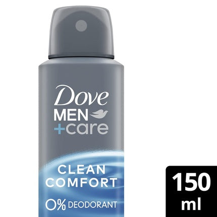 Dove Men+Care Deodorant Spray Clean Comfort Deodorant without Aluminum Protects 48 Hours Against Body Odor 150ml Dove