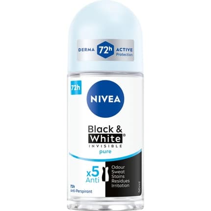 Nivea Black & White 48h Invisible Pure Antiperspirant Déodorant (Déo) Femme 50ml