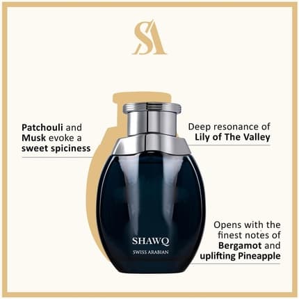 Swiss Arabian Shawq Unisex Eau de Parfum (EDP) Mixte 100ml