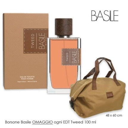 Perfume Man Basile Tweed EDT 3.4oz Original + Bag Gift And Sample Sizes Basile