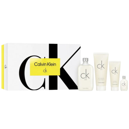 Calvin Klein One Eau De Toilette 200ml and 15ml + Body Lotion 200ml + Shower Gel 100ml Unisex Gift Set