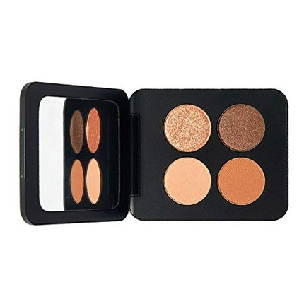 Clean Luxury Cosmetics Natural Pressed Mineral Quad Eyeshadow Sweet Talk Pigmented Matte and Shimmer Palette Compact Cruelty Free Paraben Free Gluten-free 1 Count