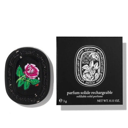 Diptyque Eau Rose Refillable Solid Parfum  0.11 oz, 1oz équivaut à 30ml 3 G New & Sealed Diptyque