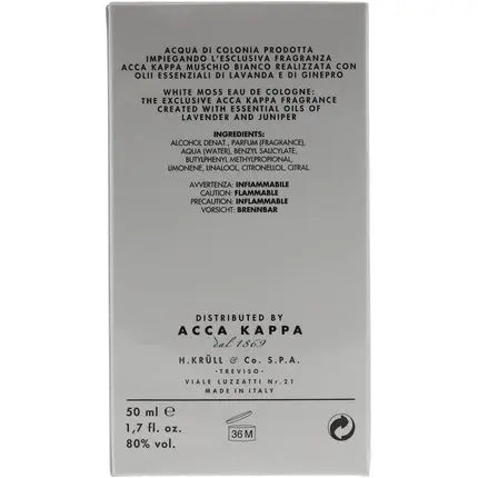 Acca Kappa White Moss Eau de Cologne 50ml Acca Kappa