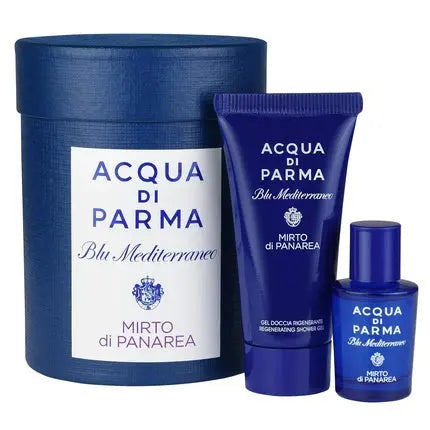 Acqua Di Parma Men's Cologne Sampler Sets Mini Blu Mediterraneo Mirto di Panarea 0.17 oz EDT + Shower Gel 0.67 oz Mediterranean Perfume for Men and Women Acqua di Parma